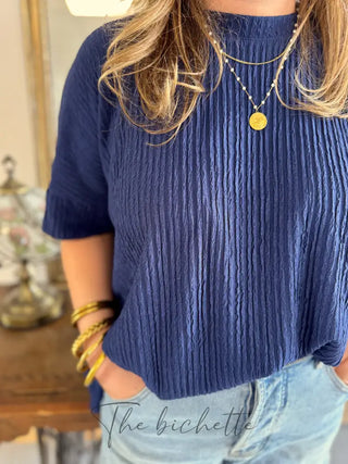 T Shirt Oversize Lorine • Marine