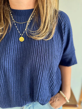 T Shirt Oversize Lorine • Marine