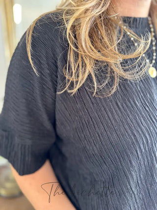 T Shirt Oversize Lorine • Noir