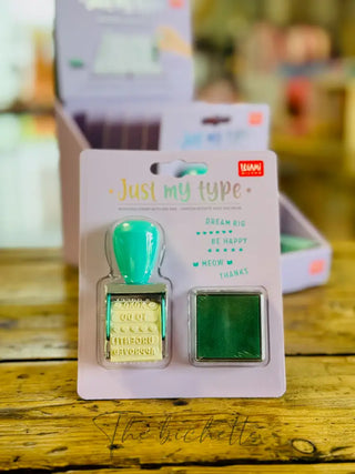 ROTATING STAMP WITH INK PAD JUST MY TYPE