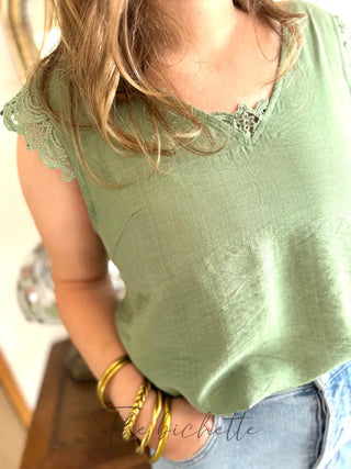 Top Janine • Vert Sauge