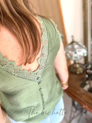 Top Janine • Vert Sauge