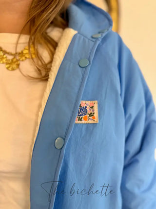 Veste réversible Laure • Bleu