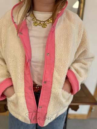 Veste réversible Laure • Rose