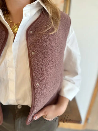 Veste s/ Manches Anaïs • Aubergine