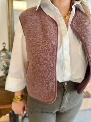 Veste s/ Manches Anaïs • Aubergine