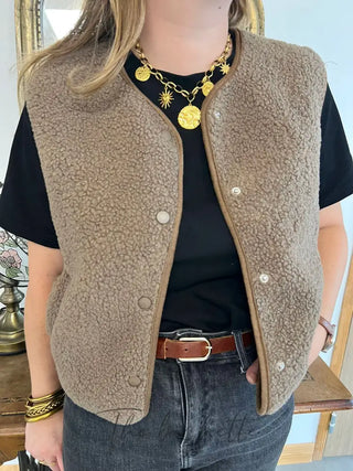 Veste s/ Manches Anaïs • Chocolat