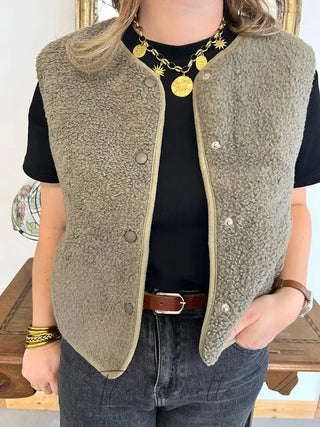 Veste s/ Manches Anaïs • Kaki clair