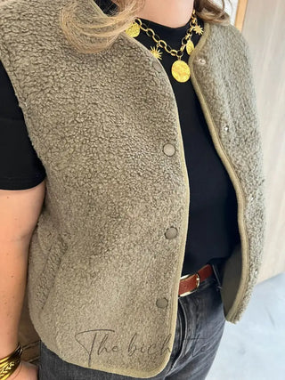 Veste s/ Manches Anaïs • Kaki clair