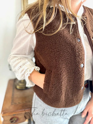 Veste s/ Manches Anaïs • Marron