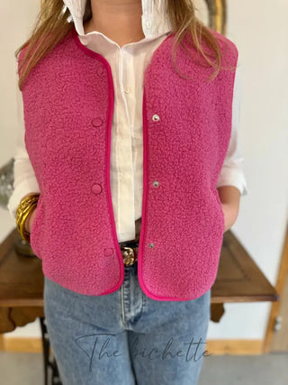 Veste s/ Manches Anaïs • Rose