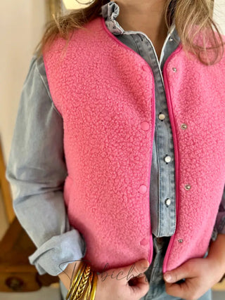 Veste s/ Manches Anaïs • Rose bonbon