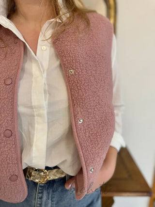 Veste s/ Manches Anaïs • Rose poudré
