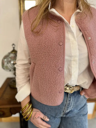 Veste s/ Manches Anaïs • Rose poudré