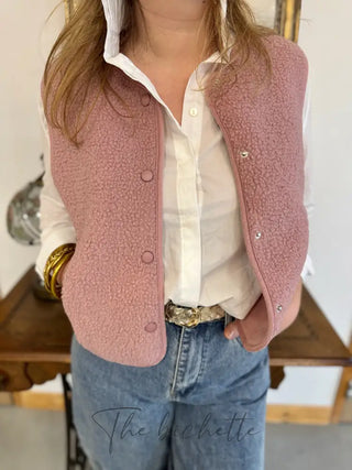 Veste s/ Manches Anaïs • Rose poudré