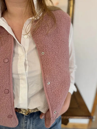 Veste s/ Manches Anaïs • Rose poudré