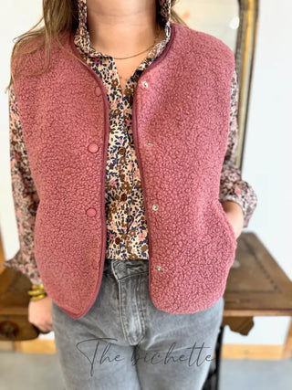 Veste s/ Manches Anaïs • Vieux rose