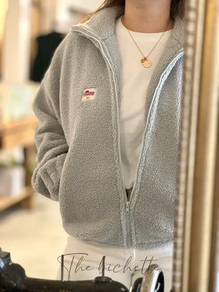Veste Sherpa Justine • Gris Clair