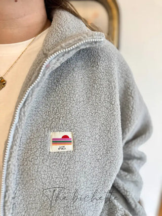 Veste Sherpa Justine • Gris Clair