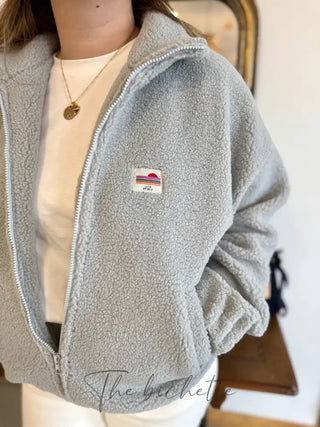 Veste Sherpa Justine • Gris Clair