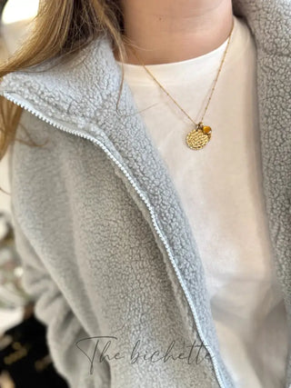 Veste Sherpa Justine • Gris Clair