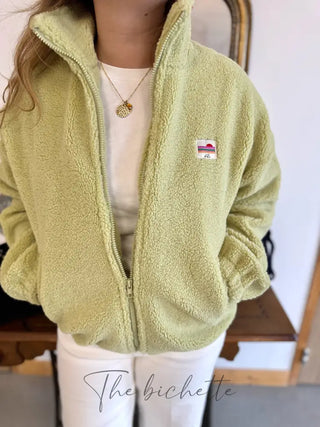 Veste Sherpa Justine • Vert