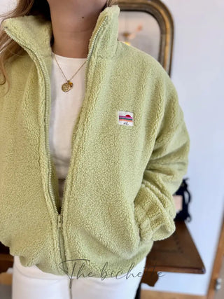 Veste Sherpa Justine • Vert