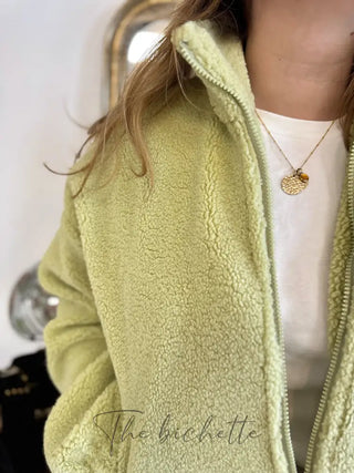 Veste Sherpa Justine • Vert