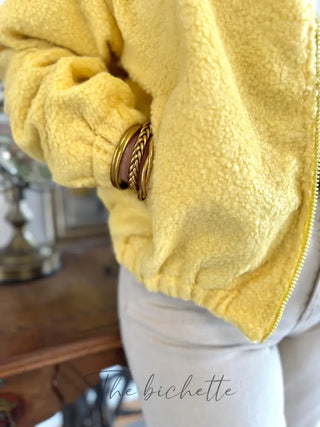 Veste Sherpa Louise • Jaune